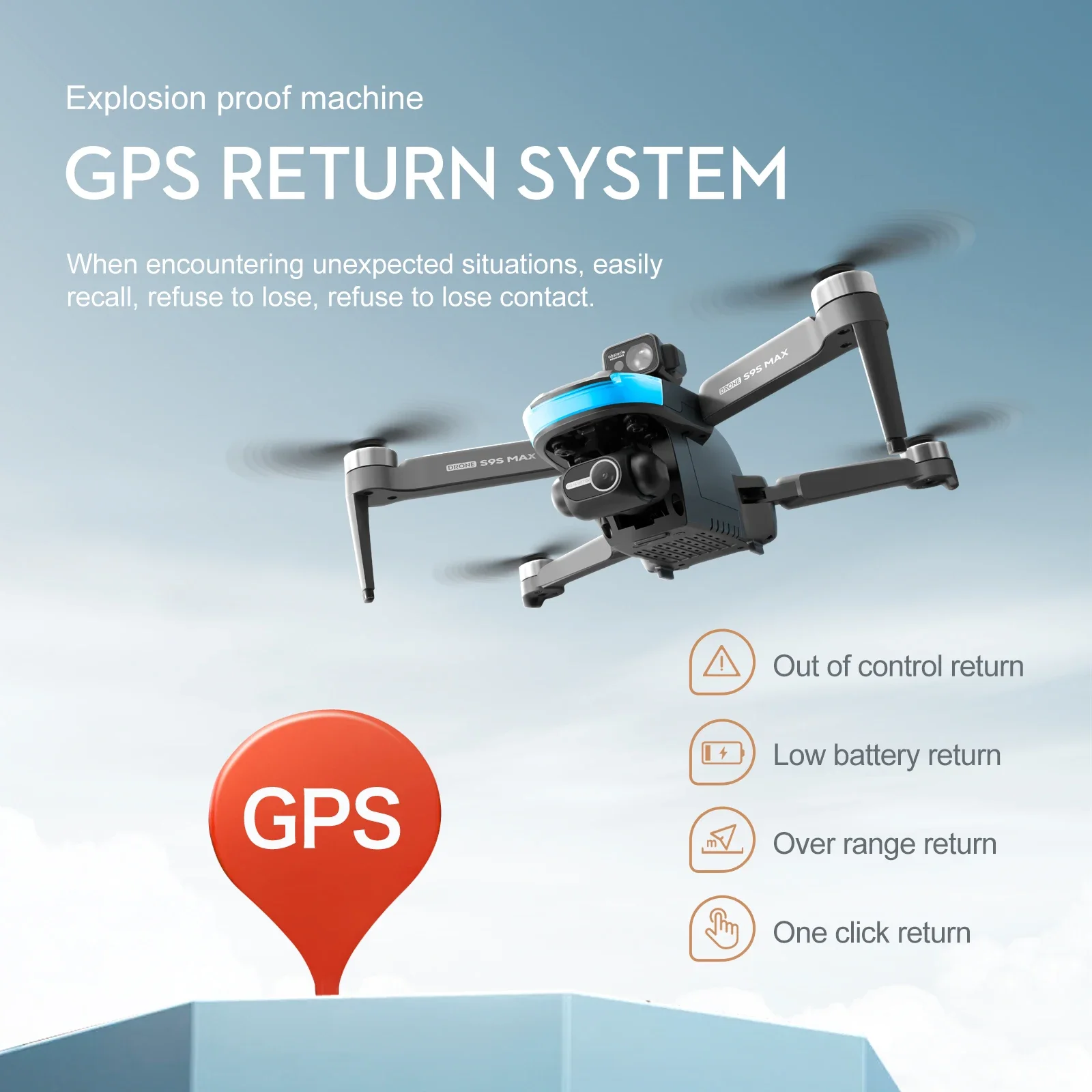 Nouveau S9S MAX MINI Drone 4K  - Rc Helicopter Case avis et prix